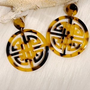 Acrylic post earrings  casual fashion designer